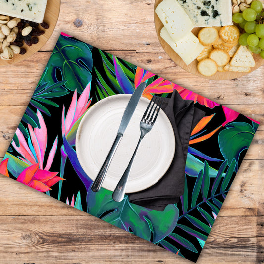 Disposable Paper Placemat Tropic Paradise Floral