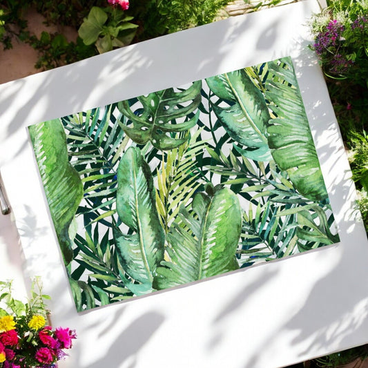 Disposable Paper Placemat Tropical Leaf